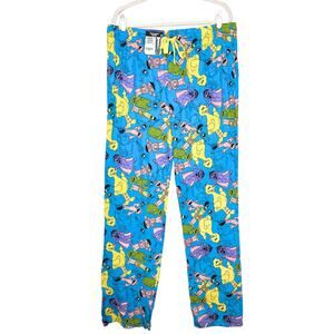 Sesame Street Character Print Pajama Pants Size 2X Men's Lounge Sleepwear Blue